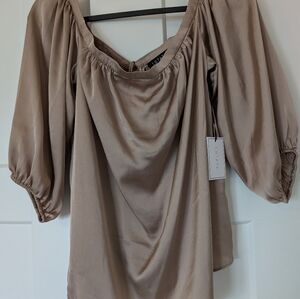 1 State Tan Off Shoulder Top